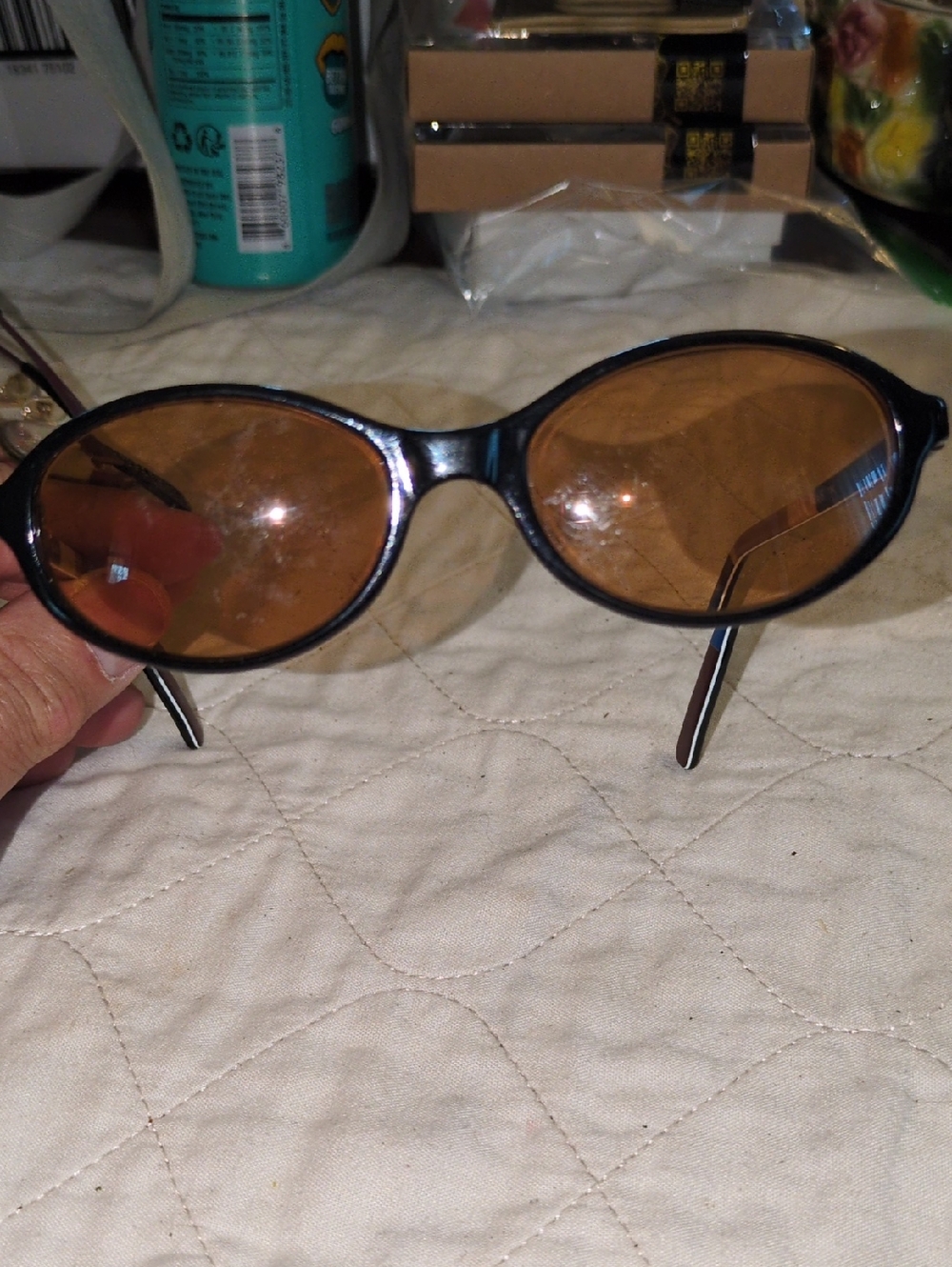 kate spade Adriennes Black Frame Sunglasses with Brown Tinted Lenses